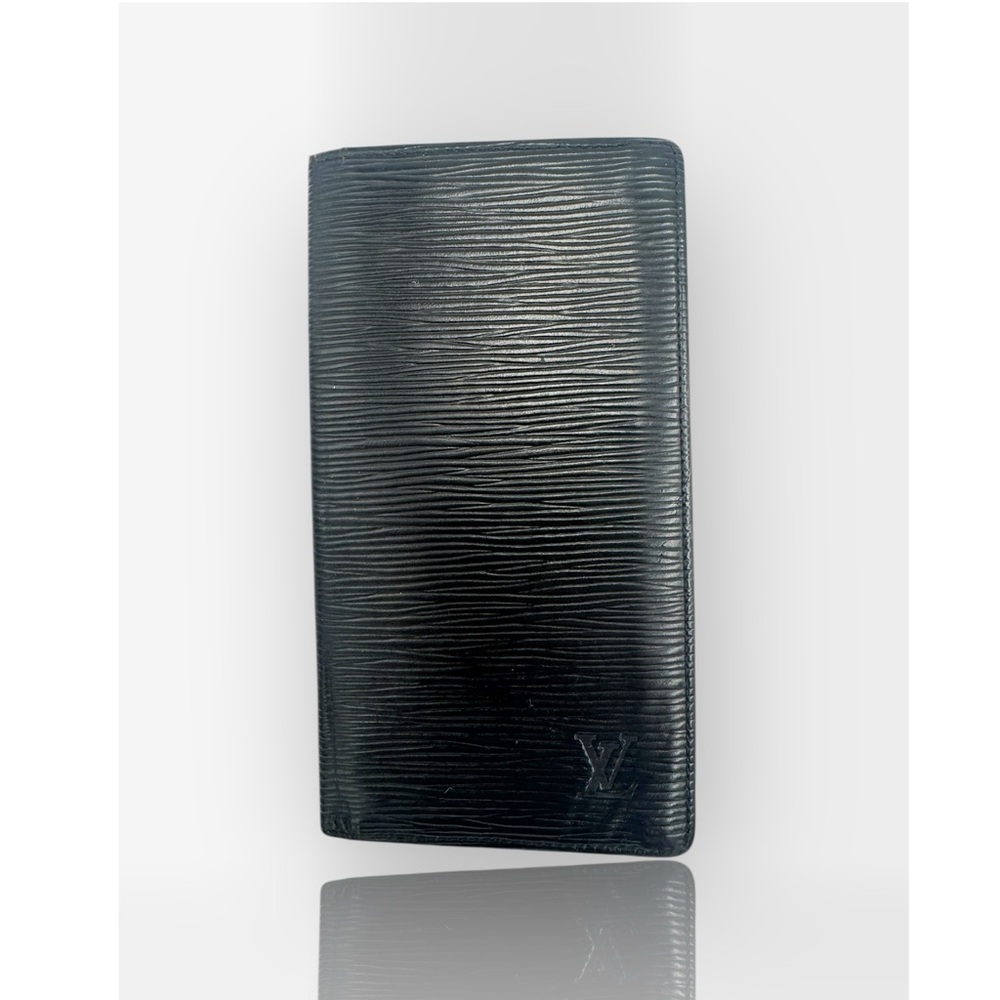 Louis Vuitton EPI Black leather wallet card Holder